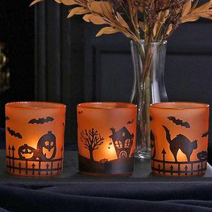 Set of 3 Assorted Halloween Votive/Tea Light Holders - Tea Light Holder by Seasonal gift co