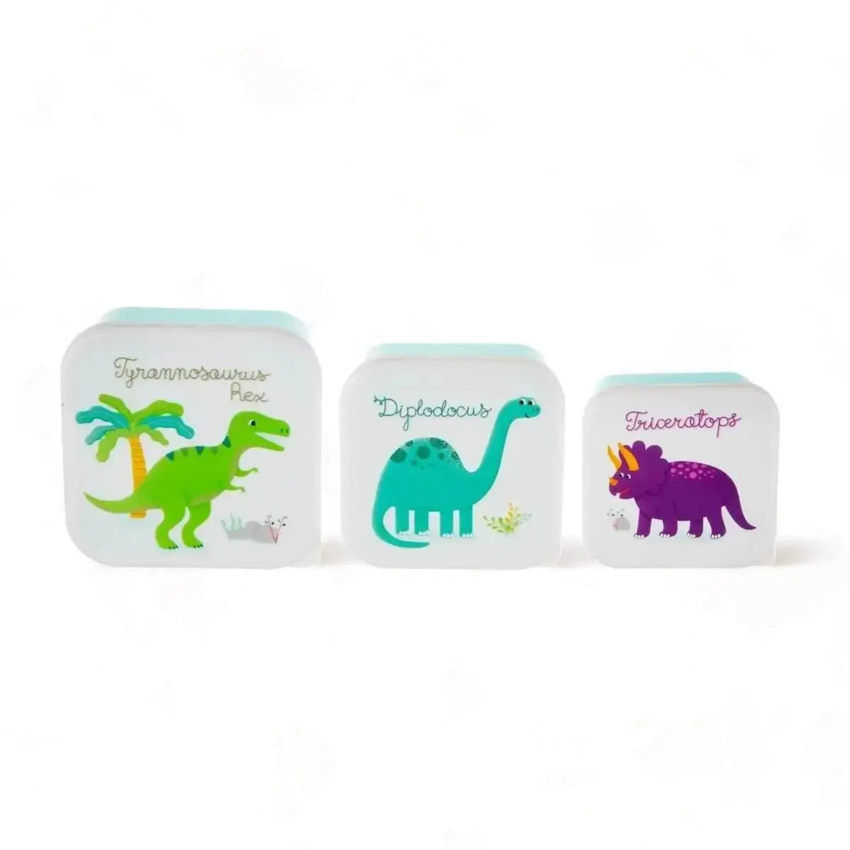 Set of 3 Roarsome Dinosaurs Lunch Boxes by Sass and Belle