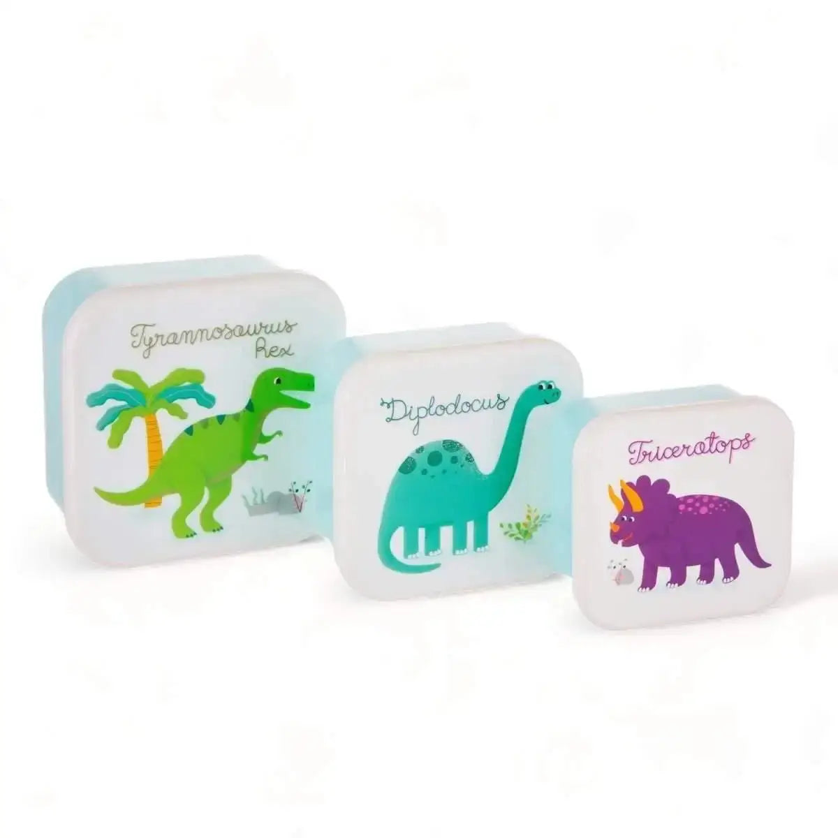 Set of 3 Roarsome Dinosaurs Lunch Boxes by Sass and Belle