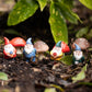 Set of 4 Mini Mushroom Plant Pot Pals, Fairy Garden Decor - Gardening Accessories by Jones Home & Gifts