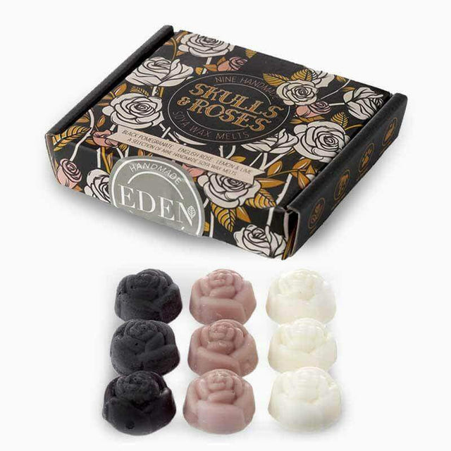 The Fashion Gift Shop: Set of 9 Handmade Soya Wax Melts - Skulls & Roses by Eden, Incense