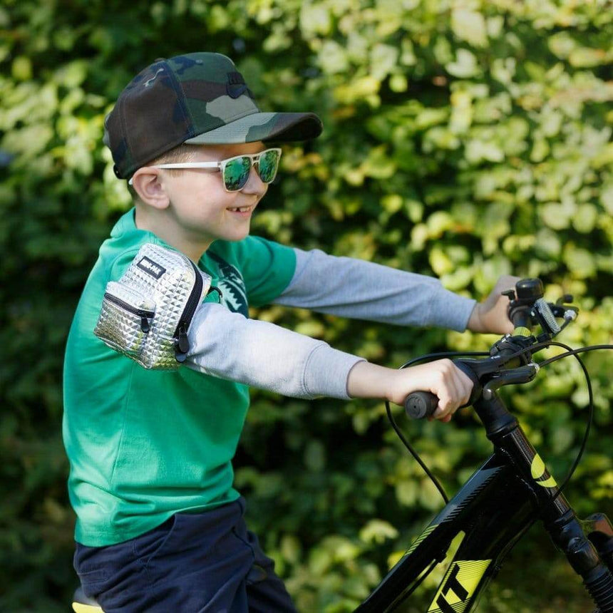 The Fashion Gift Shop: Silver Mini Backpack, Hands Free Bag For Small Stuff by Echo Three, Mini Packs