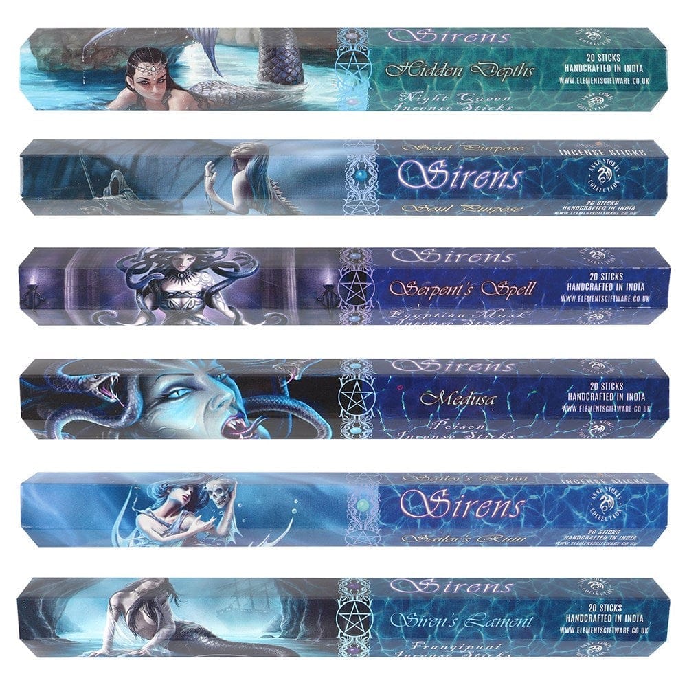 Sirens by Anne Stokes Incense Sticks Gift Box Set of 120 Fragrance Sticks - Incense Sticks by Anne Stokes