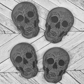 The Fashion Gift Shop: Skull Coasters Gothic Place Matts Set of 4 by Jones Home & Gifts, Tea Coasters