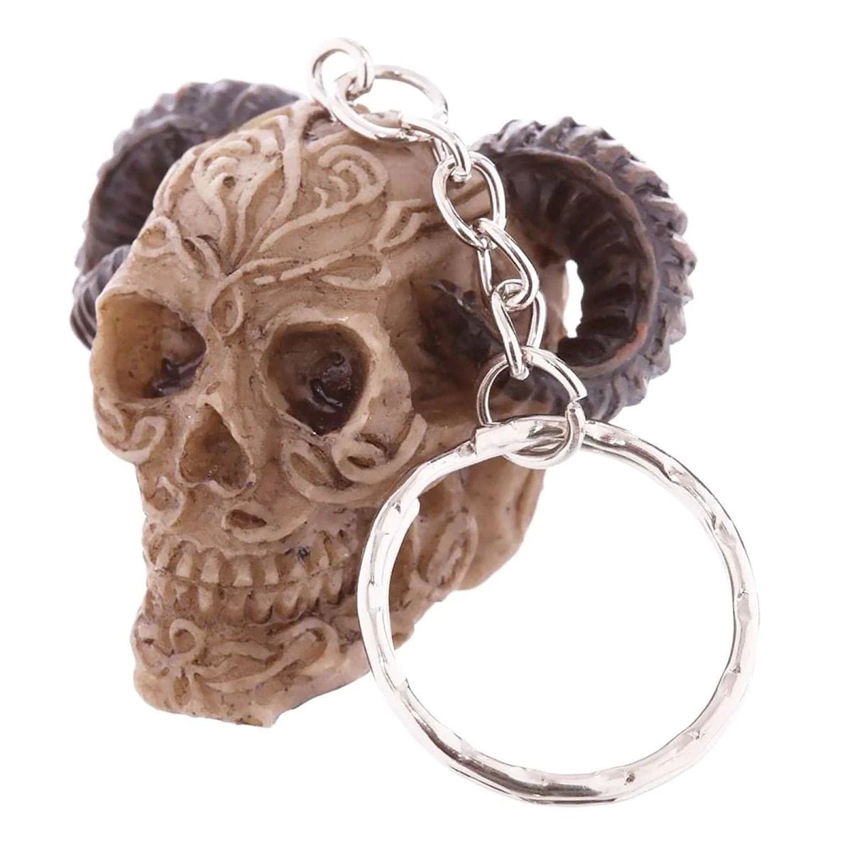 Skull Keyring Halloween Resin Fun Gothic Keychain Gift - Bag Charms & Keyrings by Fashion Accessories