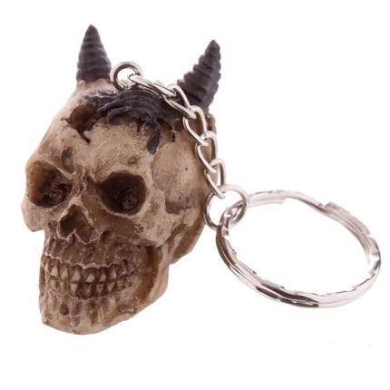 Skull Keyring Halloween Resin Fun Gothic Keychain Gift - Bag Charms & Keyrings by Fashion Accessories