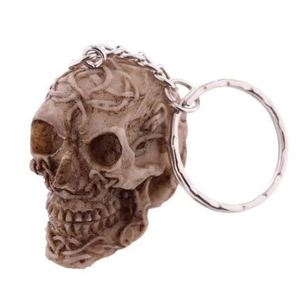 Skull Keyring Halloween Resin Fun Gothic Keychain Gift - Bag Charms & Keyrings by Fashion Accessories