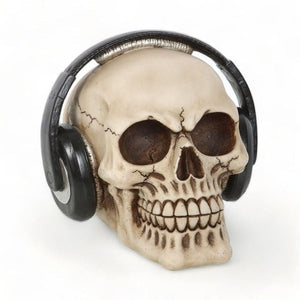 Skull Ornament with Headphones - Skulls by Spirit of equinox
