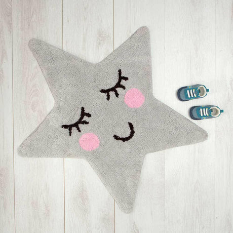 The Fashion Gift Shop: Sleep Tight On A Starry Night With Our Sweet Dreams Grey Star Rug by Sass and Belle, Bedroom Rugs