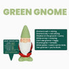 Small Garden Weather Forecasting Gnomes in 3 Colours 15cm Tall - Green