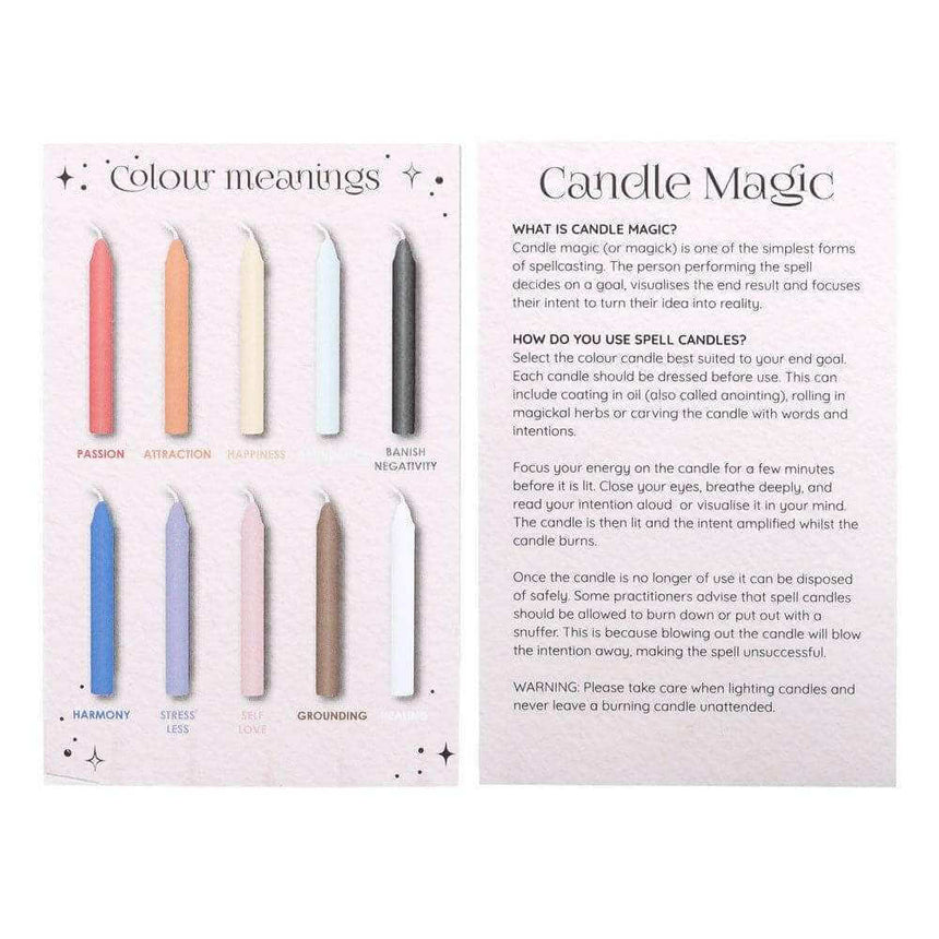 The Fashion Gift Shop: Spell Candles Box 12 Mixed Colours for Rituals and Magic by Spirit of equinox, Candles