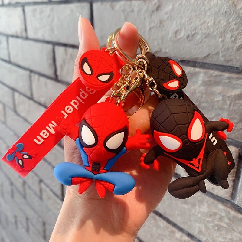 Spiderman No Way Home 3D Keyring, Black Spiderman with Charms - Bag Charms & Keyrings by The Fashion Gift Shop