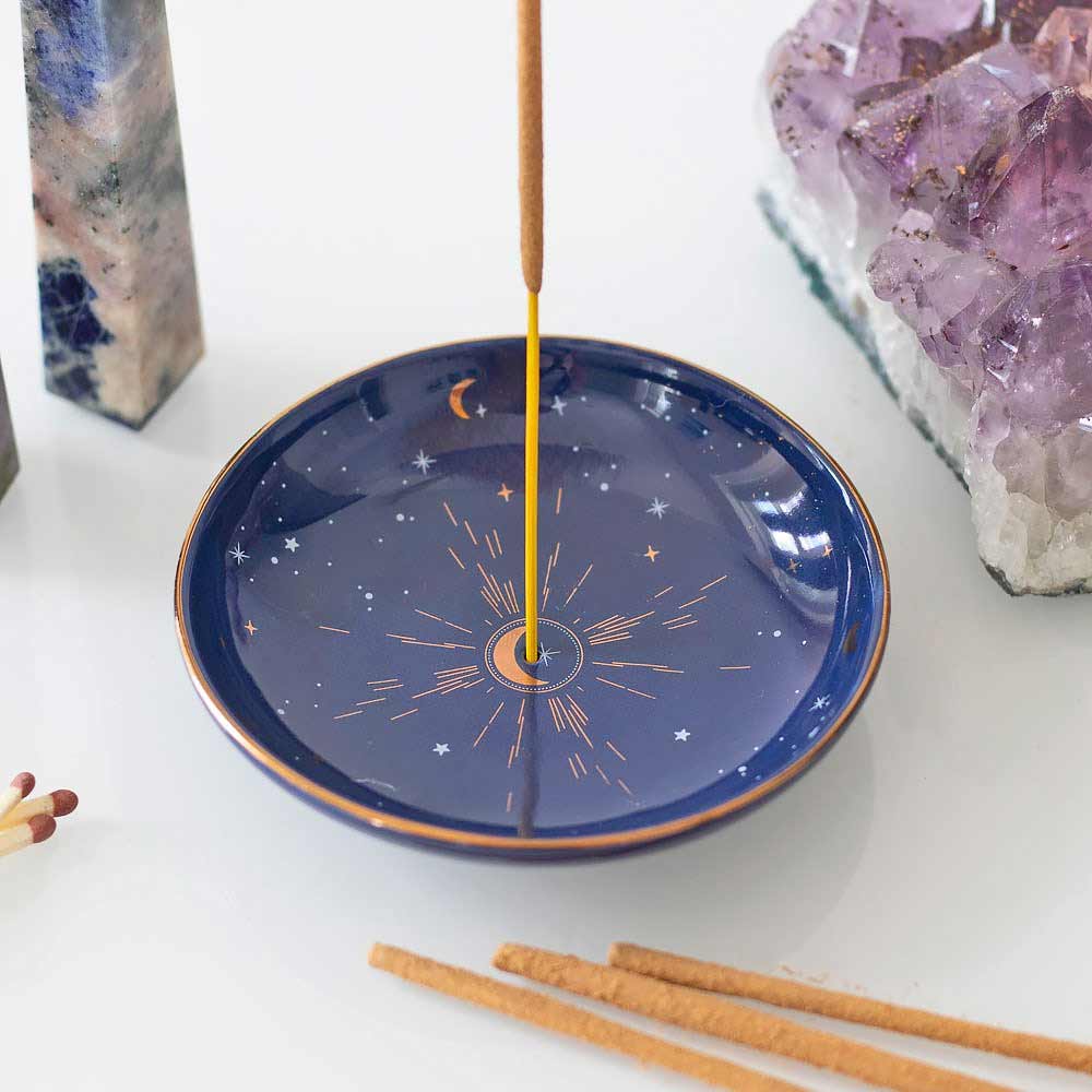 Starry Sky Incense Holder with Gold Foil Detail - Incense Holders by Spirit of equinox