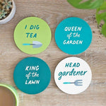 In The Garden Coater Set for Gardeners - Tea Coasters by Jones Home & Gifts
