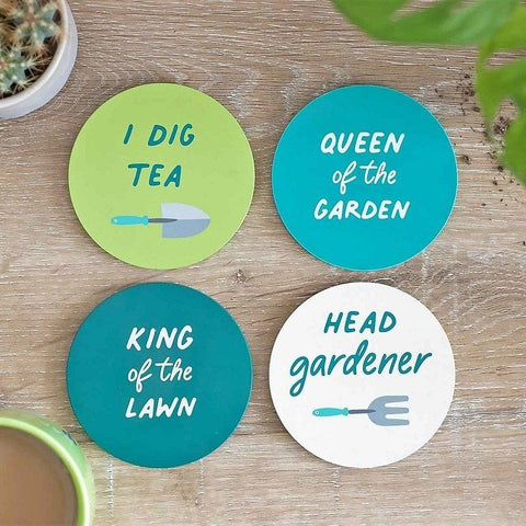 In The Garden Coater Set for Gardeners - Tea Coasters by Jones Home & Gifts