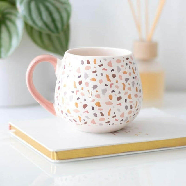 The Fashion Gift Shop: Terrazzo Print Rounded Mug by Jones Home & Gifts, Mugs and Cups