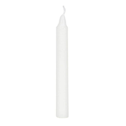 White pillar candle with white wick