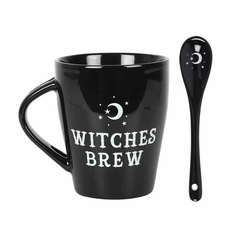 Witches Brew Morning Potion Hocus Pocus Mugs with Spoons by Spirit of equinox