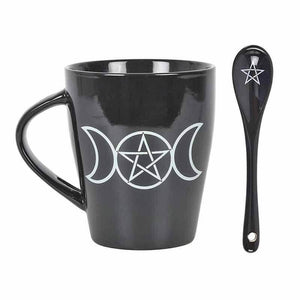 The Fashion Gift Shop: Witches Brew Morning Potion Hocus Pocus Mugs with Spoons by Spirit of equinox, Mugs and Cups