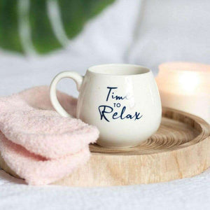 The Fashion Gift Shop: Time to Relax Round Mug and Sock Gift Set by Jones Home & Gifts, Mugs and Cups