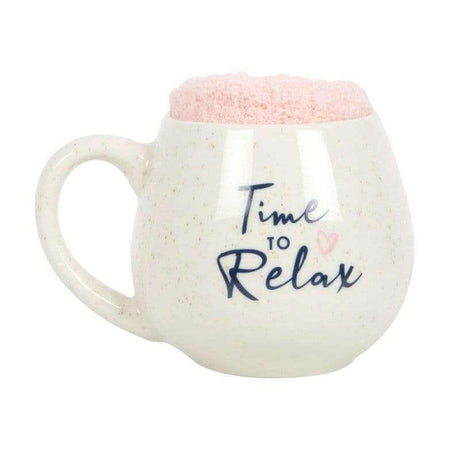 Time to Relax Round Mug and Sock Gift Set - The Fashion Gift Shop Mugs and Cups