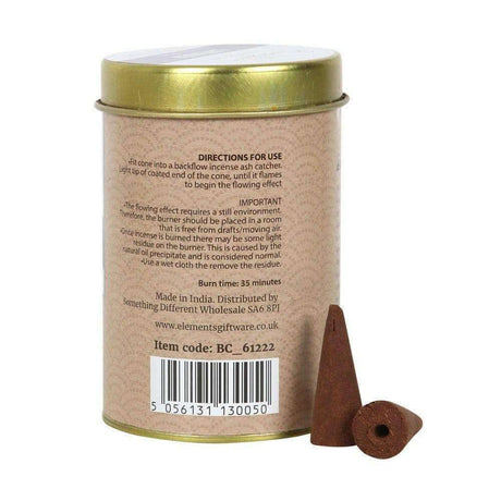 The Fashion Gift Shop: Tin of 20 Jumbo Long Lasting Backflow Cones for Backflow Burners by Elements, Backflow Cones