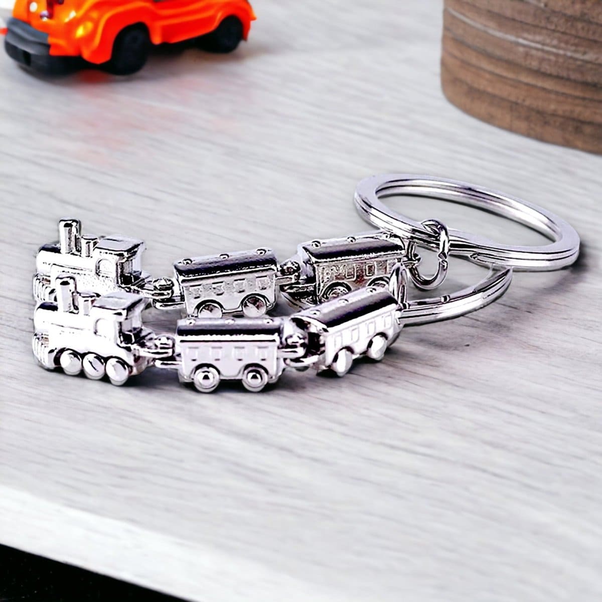 Train With Carriages Locomotive Keyring Gift - Bag Charms & Keyrings by Fashion Accessories