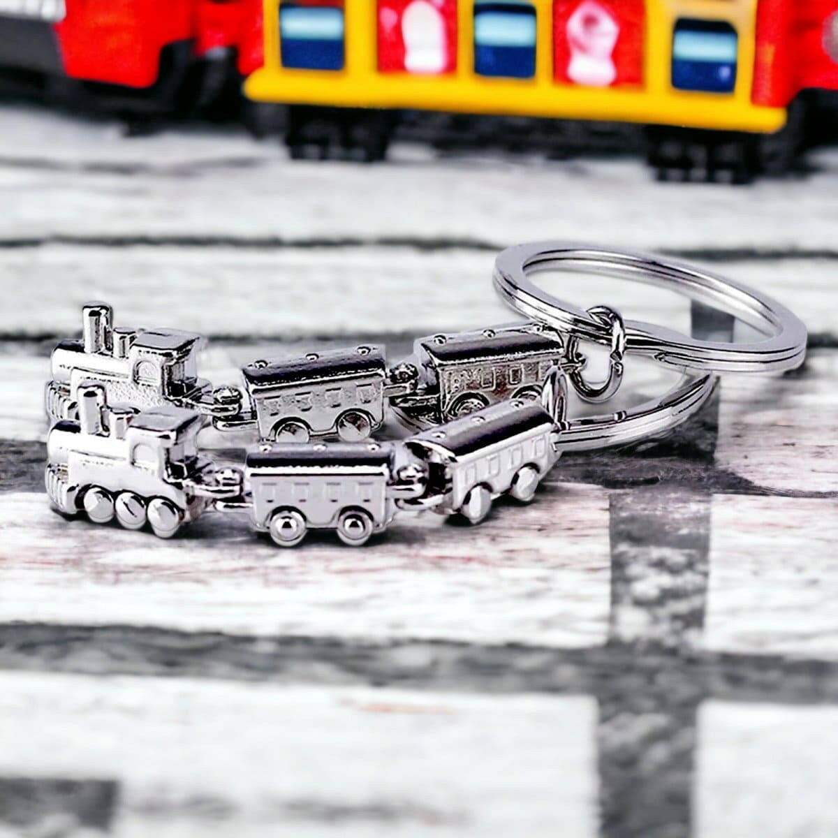 Locomotive Train With Carriages Keyring Gift by Fashion Accessories