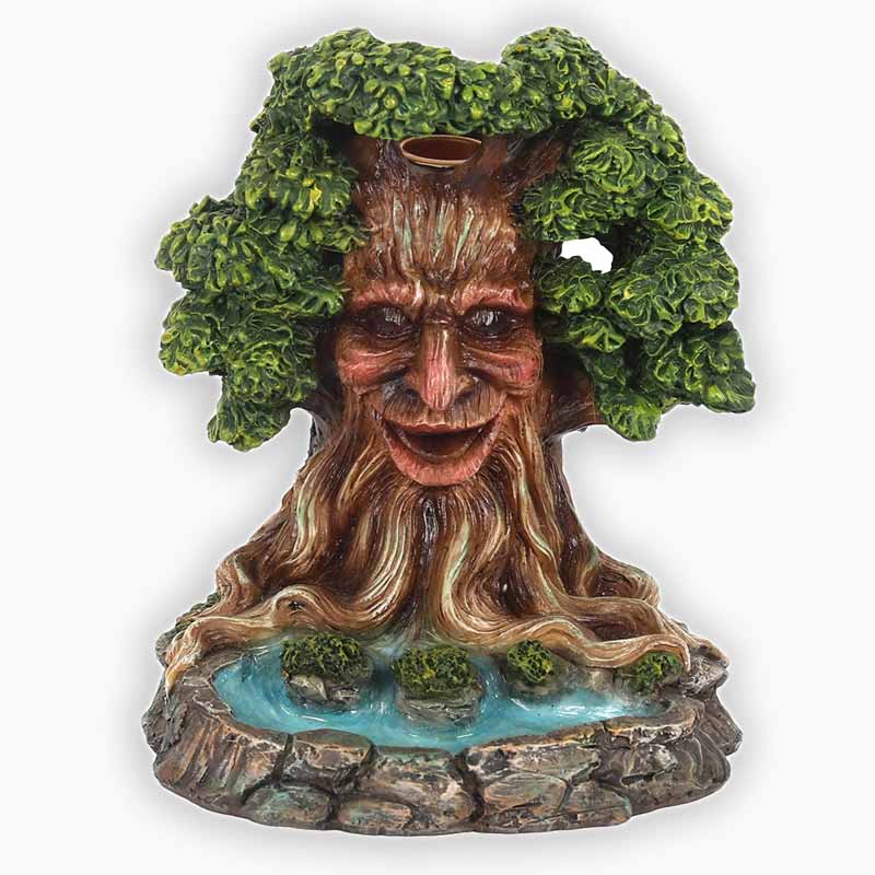 Elder Ember Tree Spirit Green Man Backflow Incense Burner - Backflow Burner by Spirit of equinox