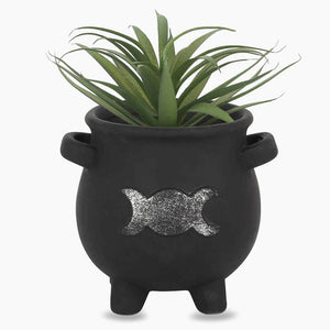 The Fashion Gift Shop: Triple Moon Cauldron Terracotta Plant Pot for Home Decor by Spirit of equinox, Pots and Planters