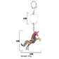 Unicorn Keyring Hand Painted Multi-Colour Bag Charm Funky Gift - Bag Charms & Keyrings by Fashion Accessories