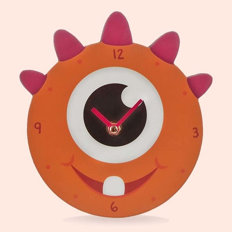 Orange Friendly Monster Childrens Wall Clock - Wall Clock by Puckator