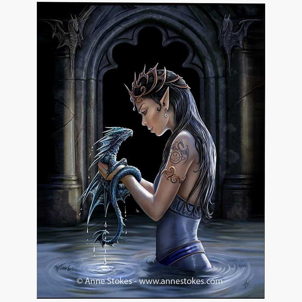 Water Dragon Canvas Wall Art by Anne Stokes - Wall Art's by Anne Stokes