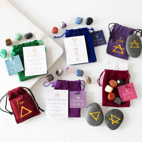 The Fashion Gift Shop: Water Element Tumble Gemstone Set for Intuition and Clarity by Spirit of equinox, Tumble stones