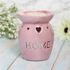 Home Wax Warmer - Oil Burner with Heart Cut Out - Pink