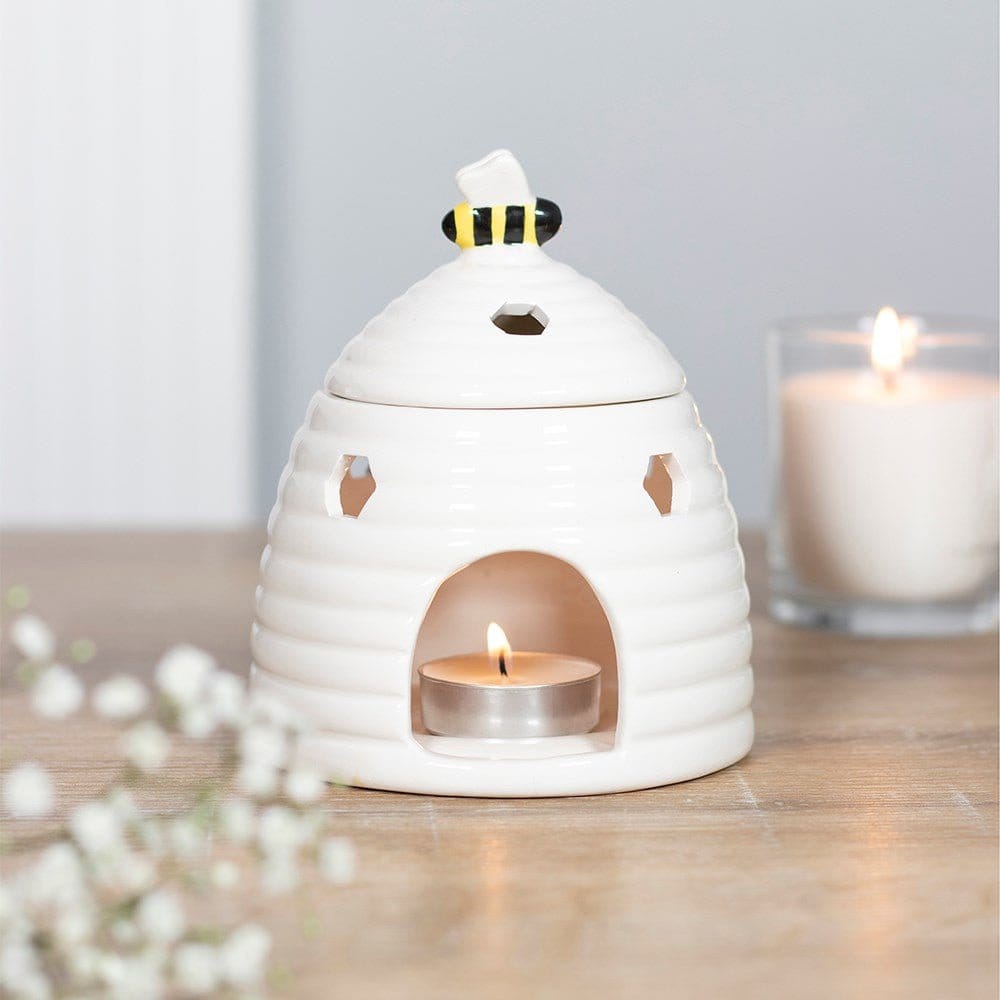 White Beehive Oil Burner Honeycomb - Wax Warmers - Oil Burner & Wax Melters by Jones Home & Gifts
