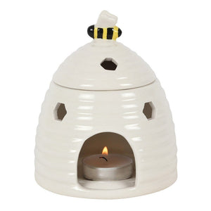 White Beehive Oil Burner Honeycomb - Wax Warmers - Oil Burner & Wax Melters by Jones Home & Gifts