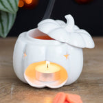 White Pumpkin Oil Burner and Wax Melt Warmer - Oil Burner & Wax Melters by Spirit of equinox