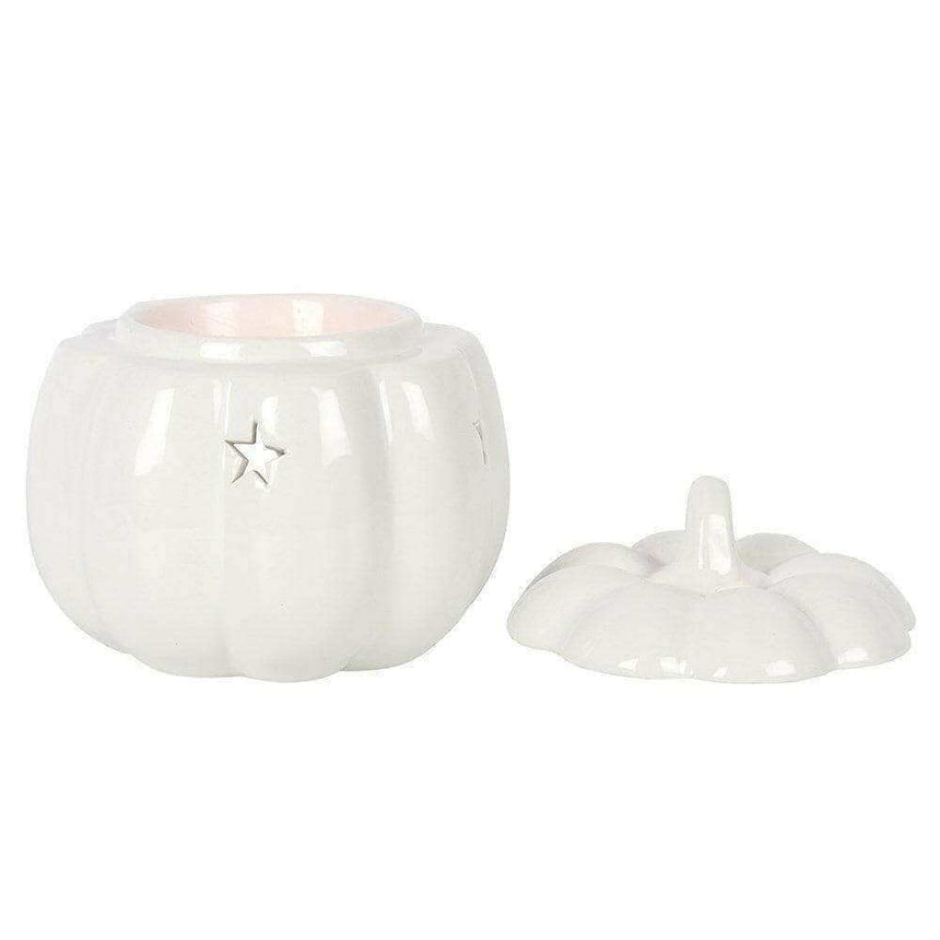White Pumpkin Oil Burner and Wax Melt Warmer Halloween Gift