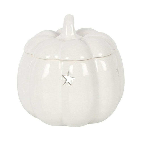 White Pumpkin Oil Burner and Wax Melt Warmer Halloween Gift
