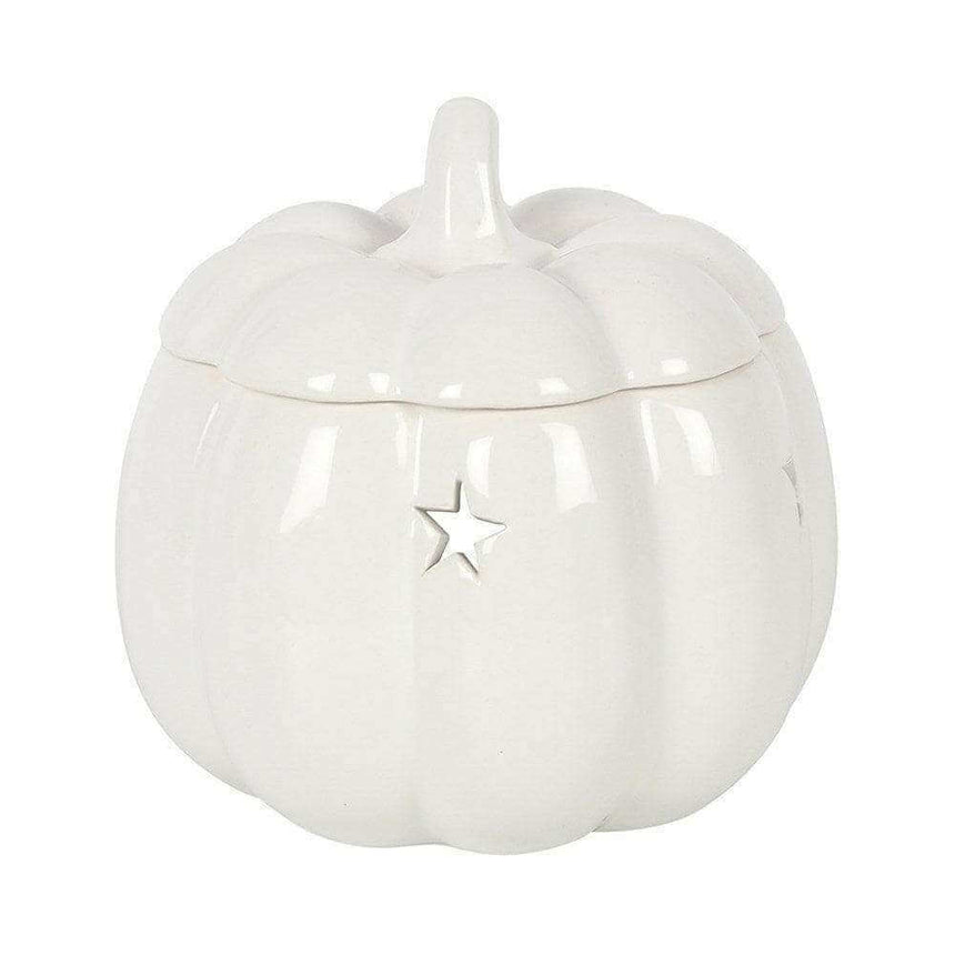 White Pumpkin Oil Burner and Wax Melt Warmer Halloween Gift