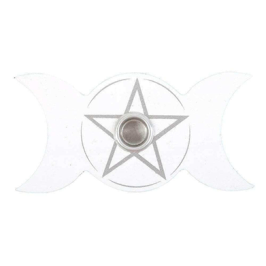 The Fashion Gift Shop: White Spell Candle Holders 3 Designs Star Moons Mystical by Spirit of equinox, Candle Holders