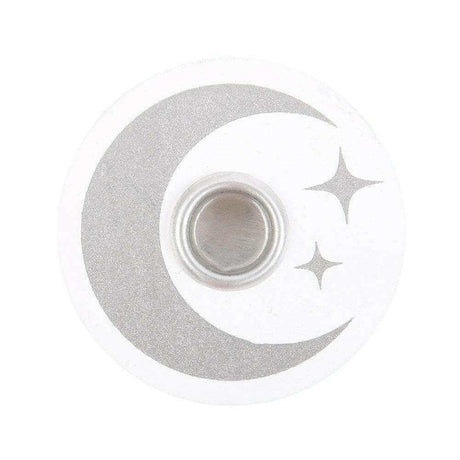 The Fashion Gift Shop: White Spell Candle Holders 3 Designs Star Moons Mystical by Spirit of equinox, Candle Holders