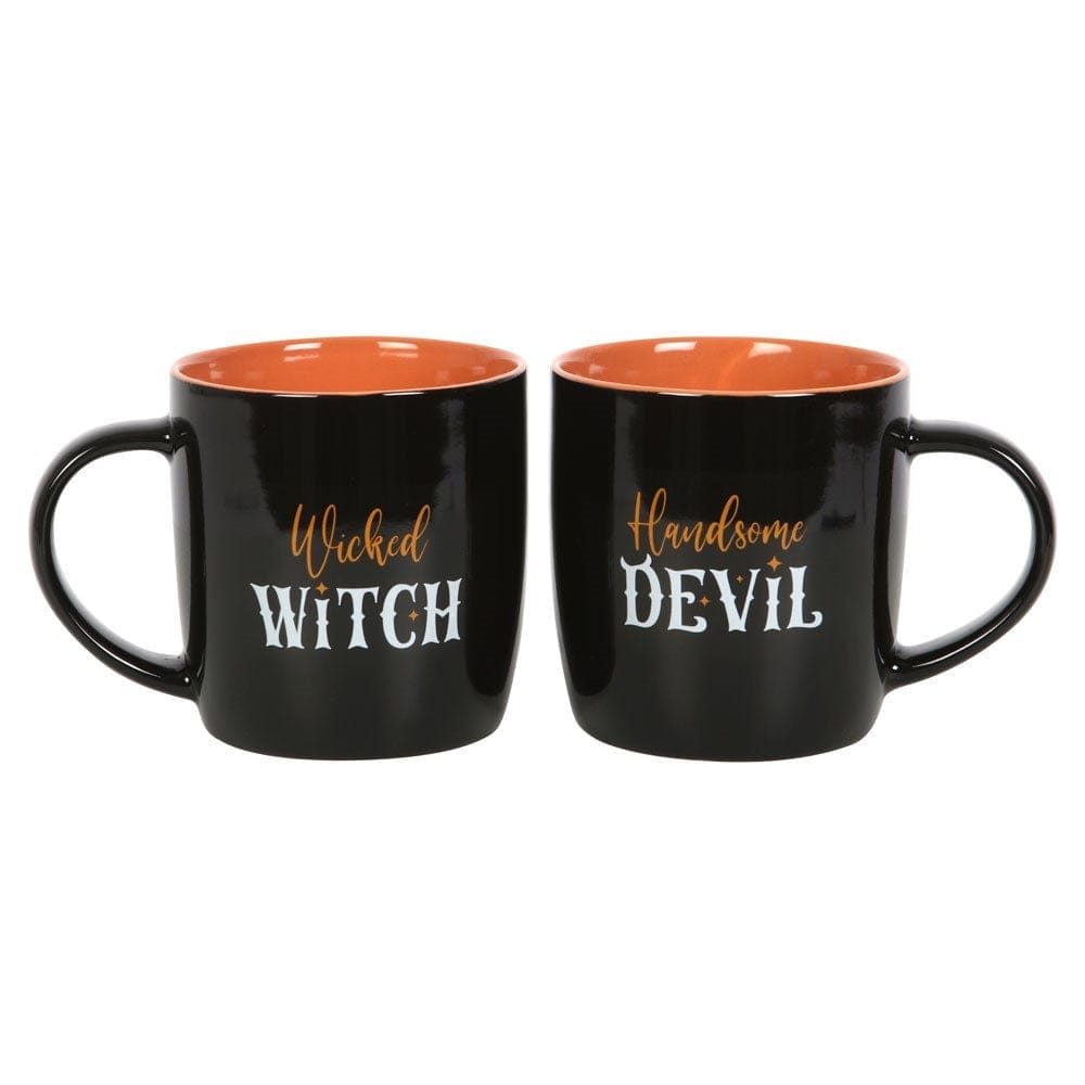 Wicked Witch and Handsome Devil Couples Mug Set - Mugs and Cups by Spirit of equinox