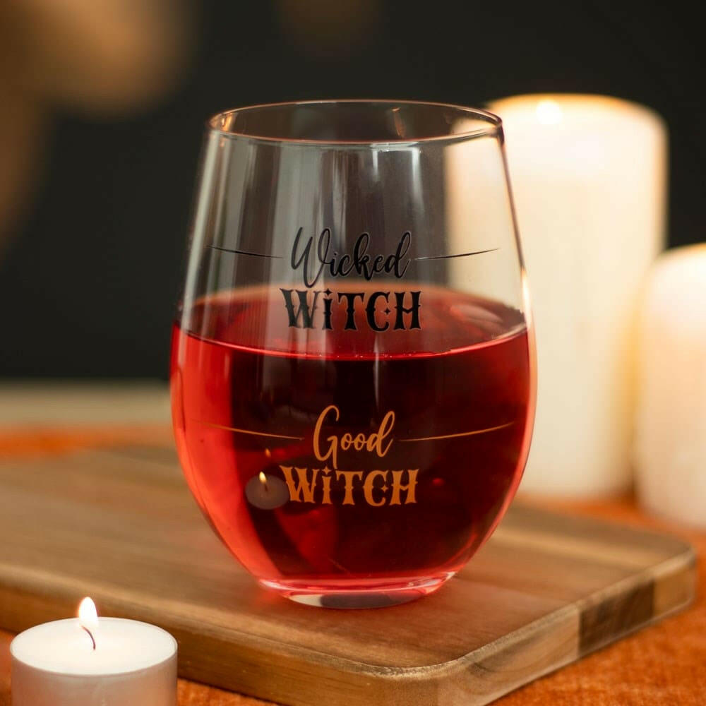 Wicked Witch, Good Witch Stemless Wine Glass.