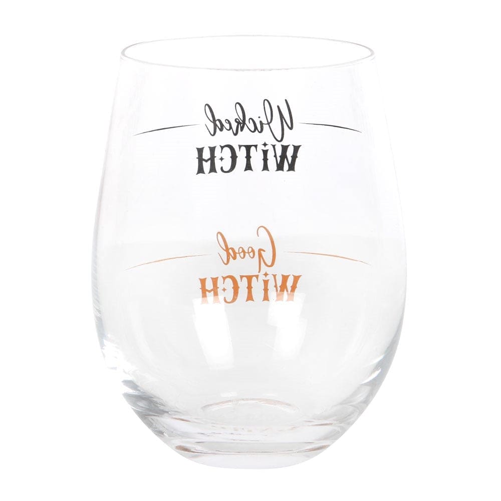 Wicked Witch, Good Witch Stemless Wine Glass - Stemless Wine Glass by Spirit of equinox