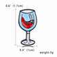 Wine Time Pin Badges Bottle Wine Glass Set - The Fashion Gift Shop by Fashion Accessories