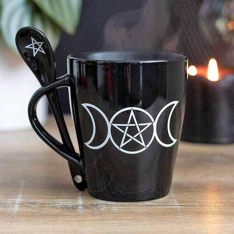 The Fashion Gift Shop: Witches Brew Morning Potion Hocus Pocus Mugs with Spoons by Spirit of equinox, Mugs and Cups