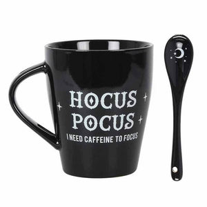 The Fashion Gift Shop: Witches Brew Morning Potion Hocus Pocus Mugs with Spoons by Spirit of equinox, Mugs and Cups