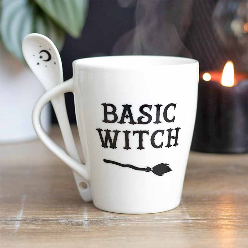 Witches Brew, Morning Potion, Hocus Pocus Mugs with Spoon Sets - Mugs and Cups by Spirit of equinox